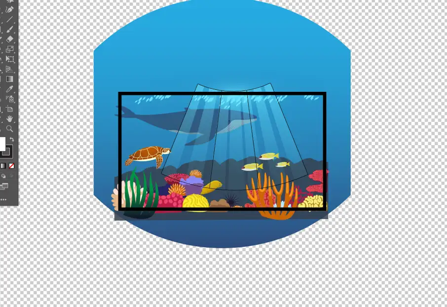 A zoomed out screenshot of my Layers of Ocean Life screenshot for desktop.
