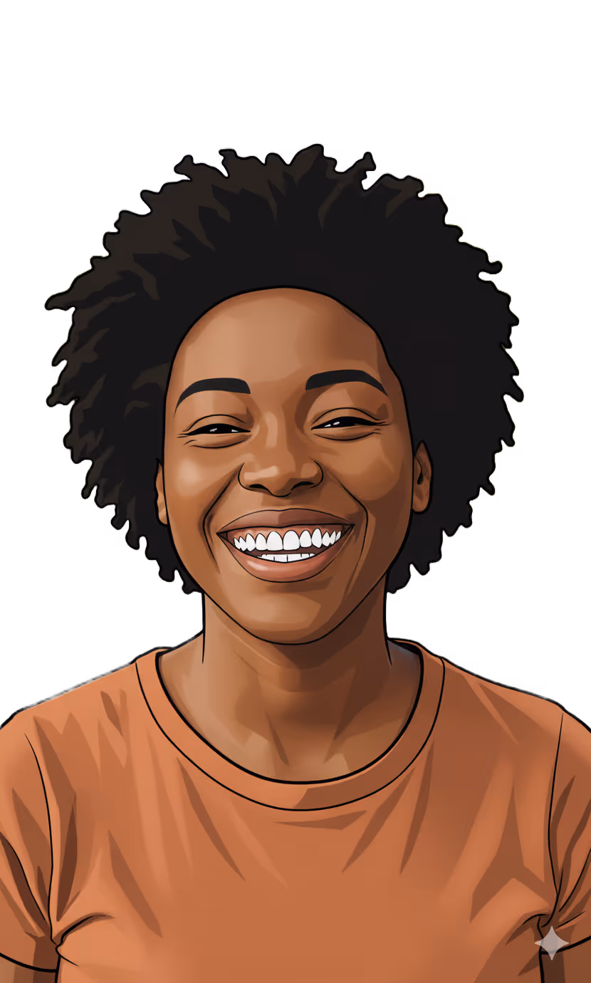 a smiling happy lady