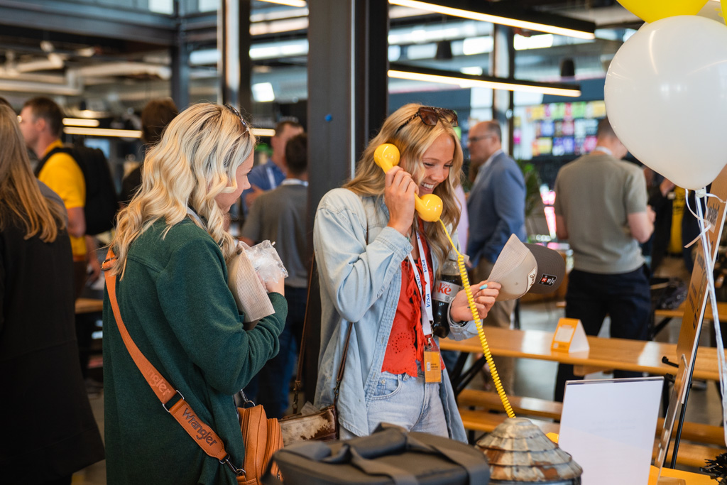 Person speaking on the phone