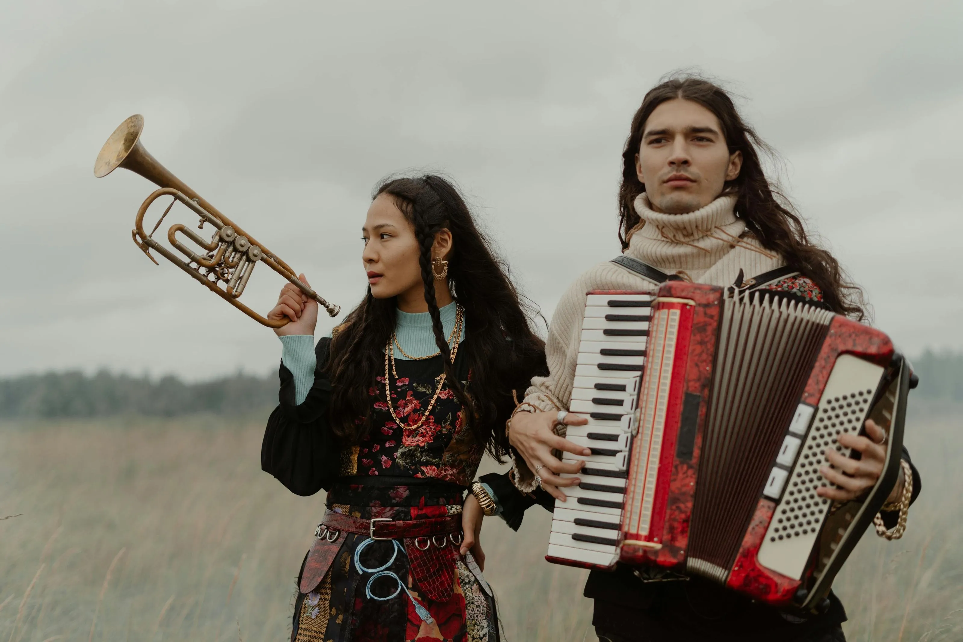 Man and Woman wearing traditional outfit