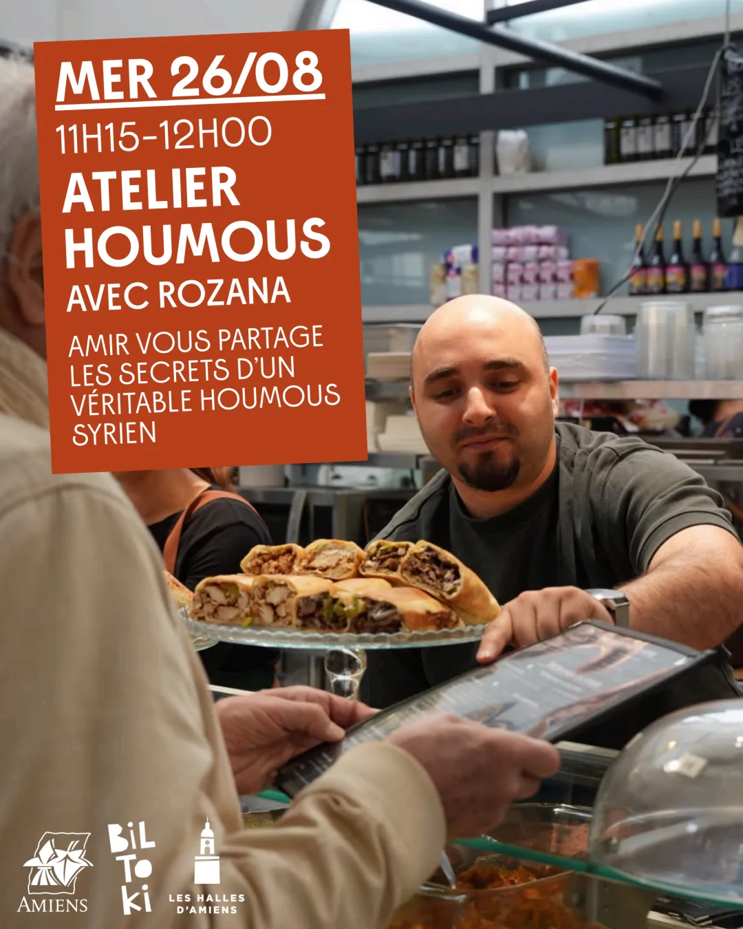 Atelier Houmous avec Rozana  – Halles Biltoki de Amiens
