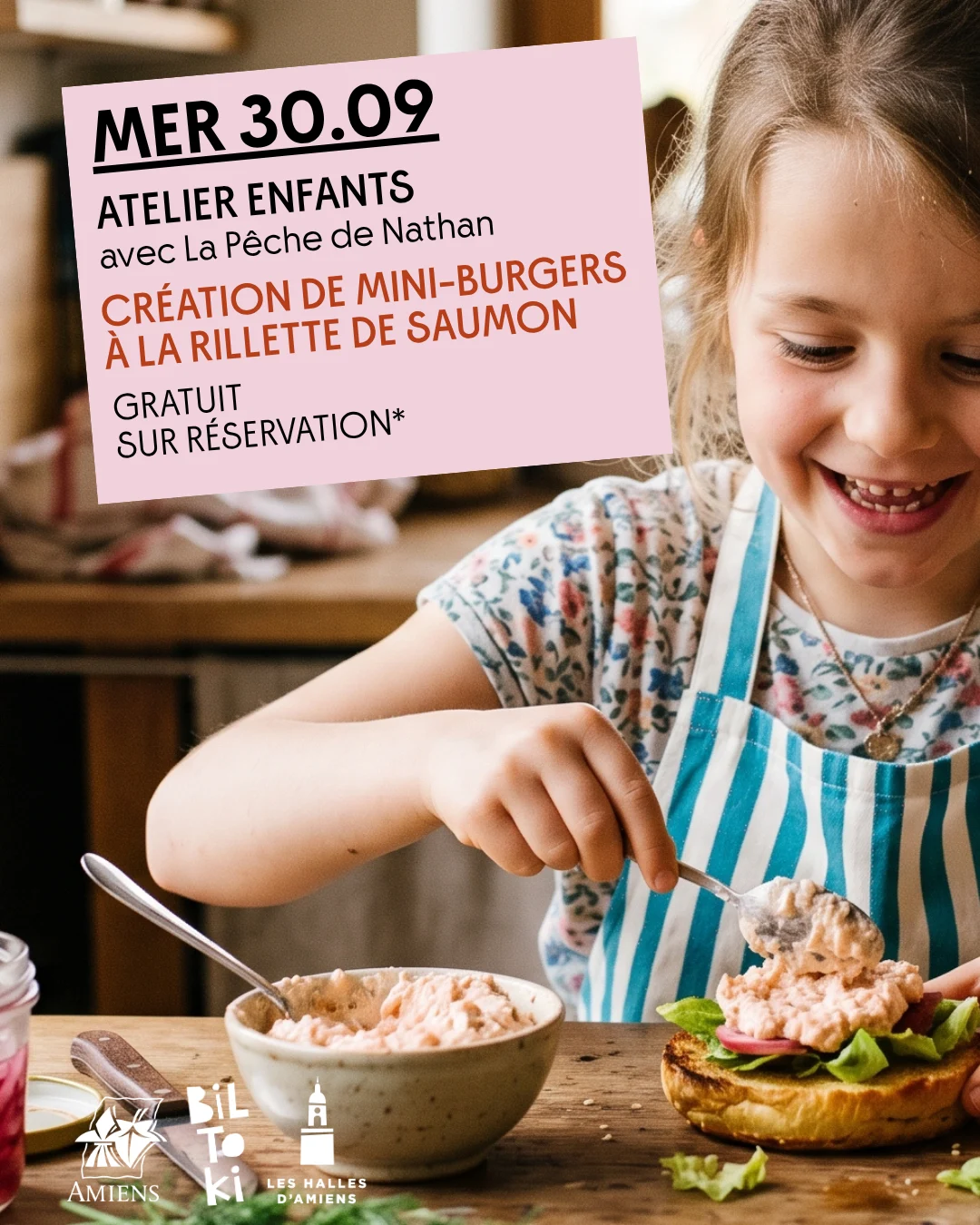 ATELIER CRÉATION DE MINIS-BUGERS avec La Pêche de Nathan