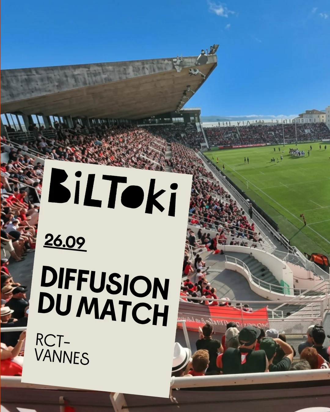 Diffusion du Match RCT VS VANNES 