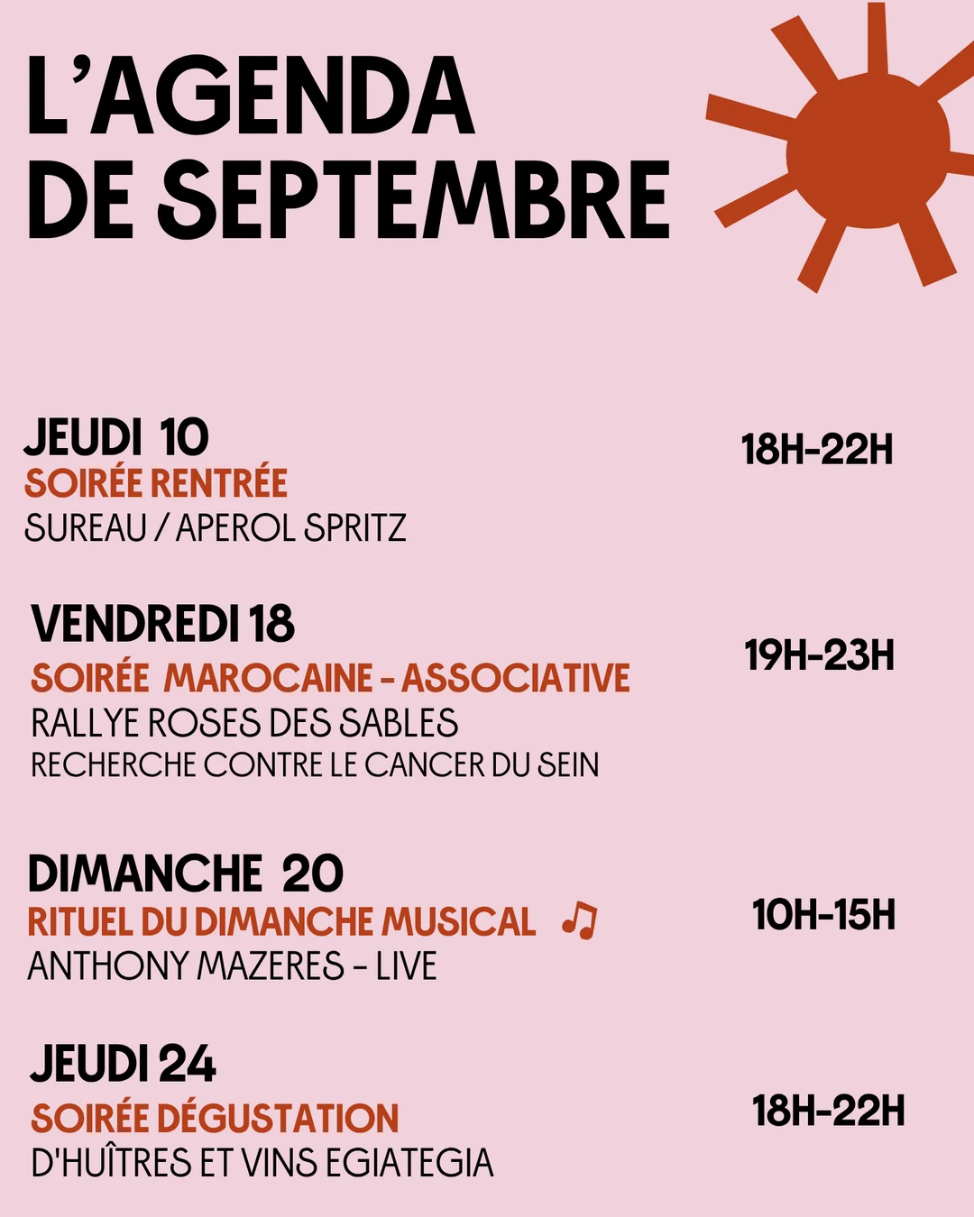 Agenda de Septembre