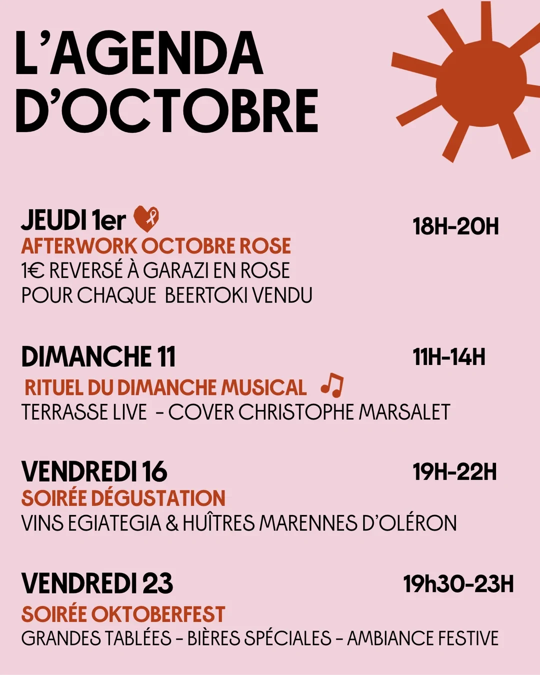 Programmation octobre