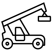 A reach stacker