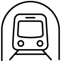 Train in a tunnel