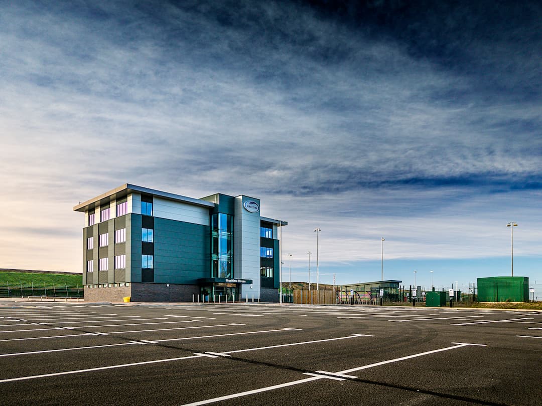 Maritime Transport building in the distance.