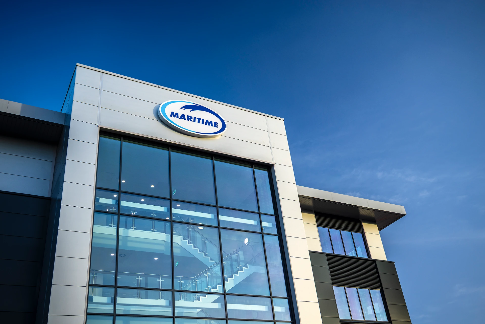A Maritime Transport building at East Midlands Gateway Rail Freight Terminal.