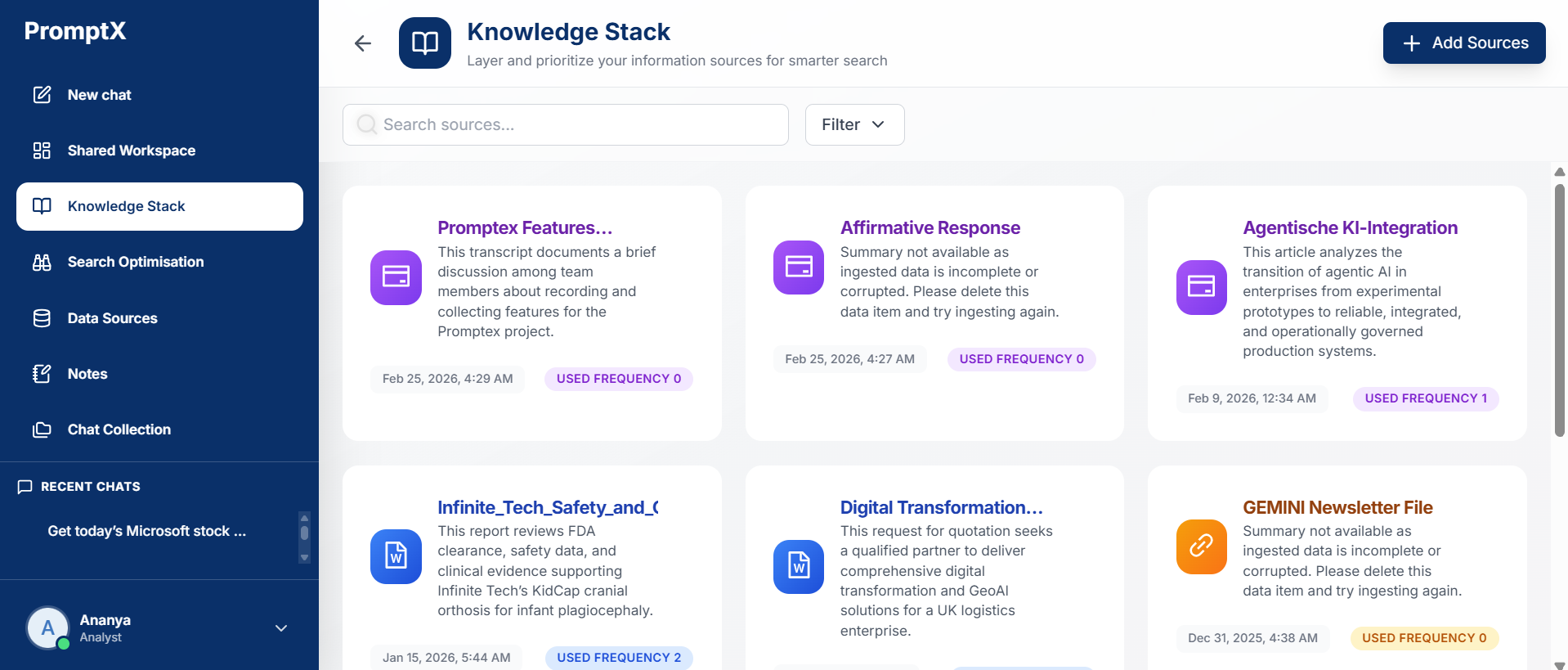 Knowledge Management Tool UI