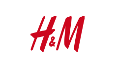 H&M red logo on a white background.