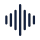 Icon of a blue sound wave with vertical bars of varying heights.