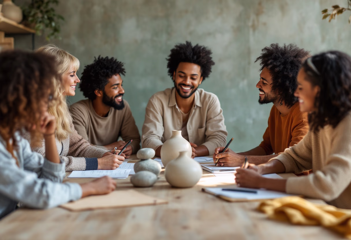 image of brainstorming session (for a productivity tools business)