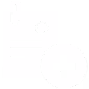 White medical bills icon showing a document and cross symbol