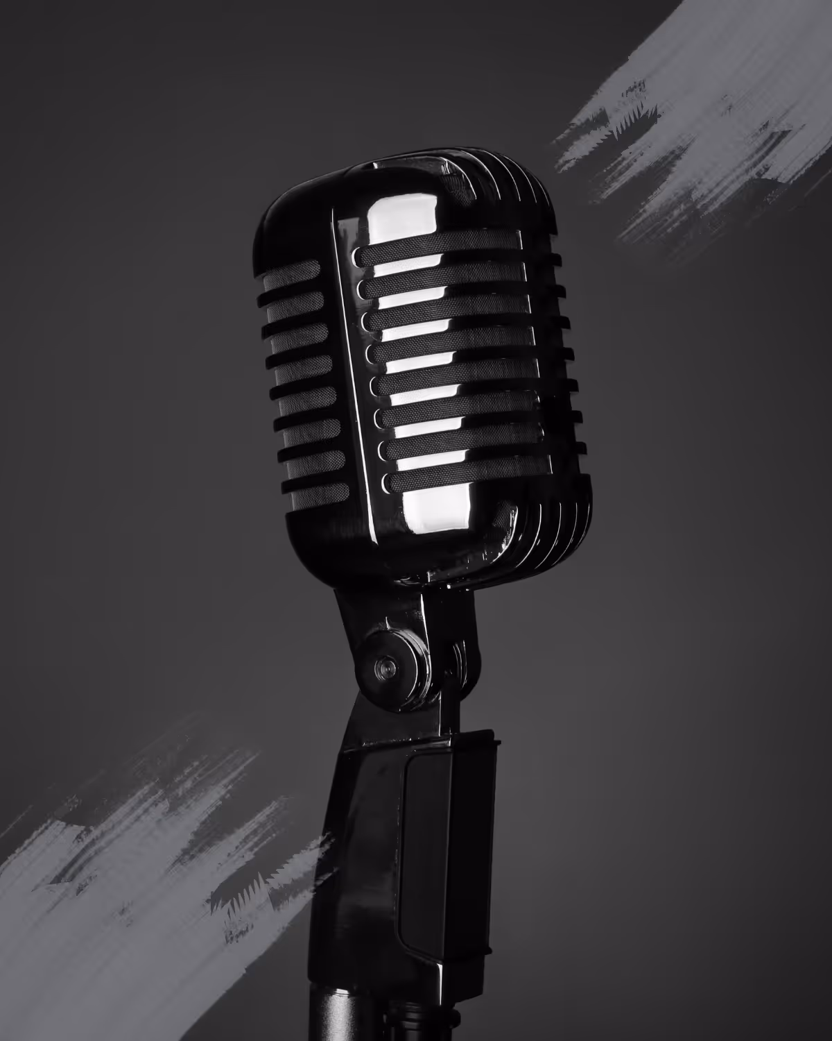 An old-style microphone.