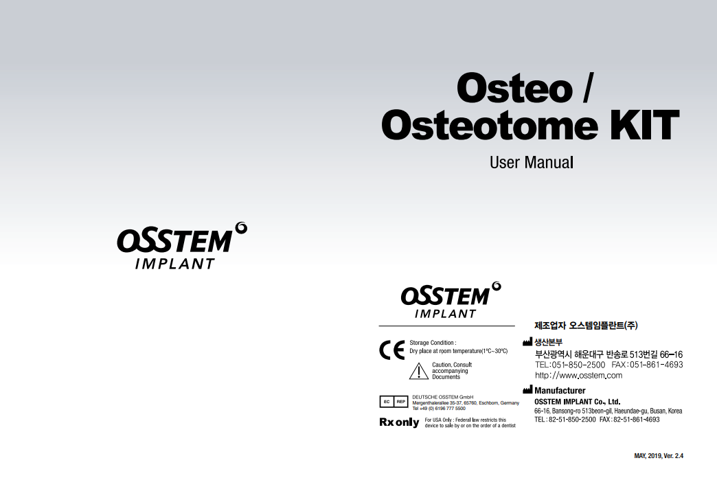 Osteotome Kit Instructions