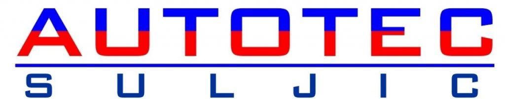 AUTOTEC SULJIC logo with AUTOTEC in red and blue uppercase letters above a blue line and SULJIC in blue uppercase letters below.