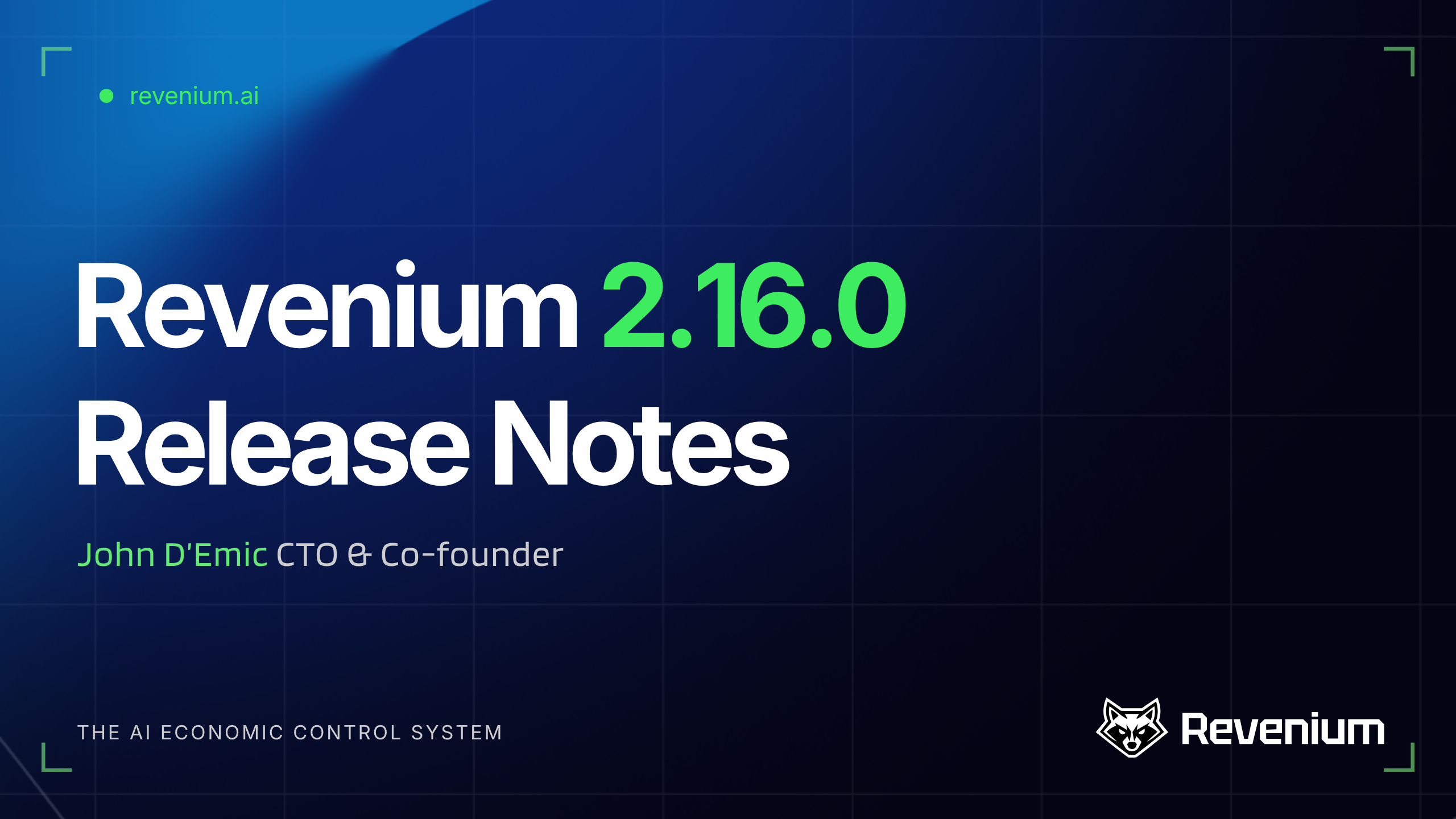 What's new in Revenium 2.16.0: wider AI coverage, cleaner attribution, and hosted MCP