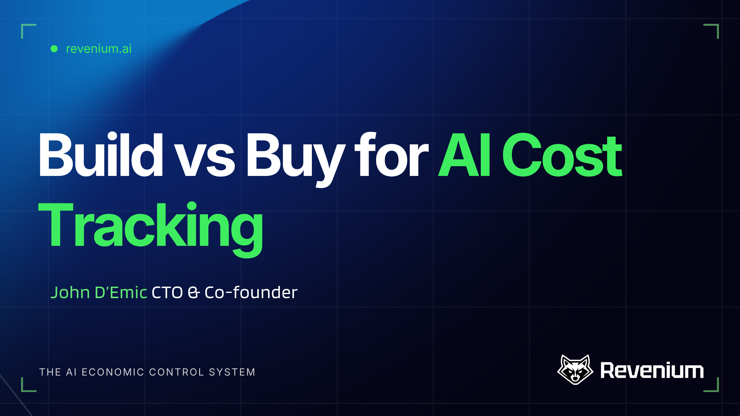 You Could Build Your Own AI Cost Tool. Here's What It Would Actually Cost.