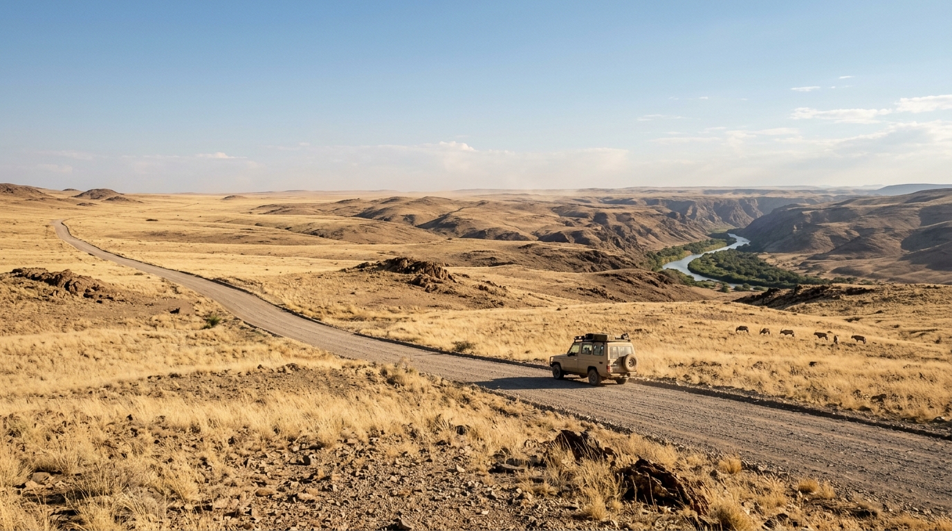 Illustration zum Thema: Fish River Canyon & Oranje: sicher tanken im Süden Namibias