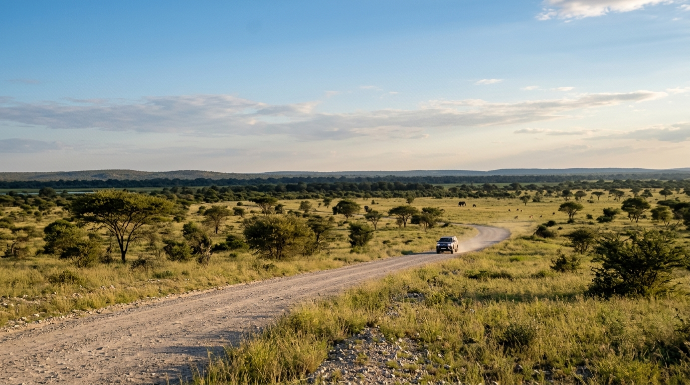 Illustration zum Thema: Caprivi bis Viktoriafälle: stressarme Grenzroute planen
