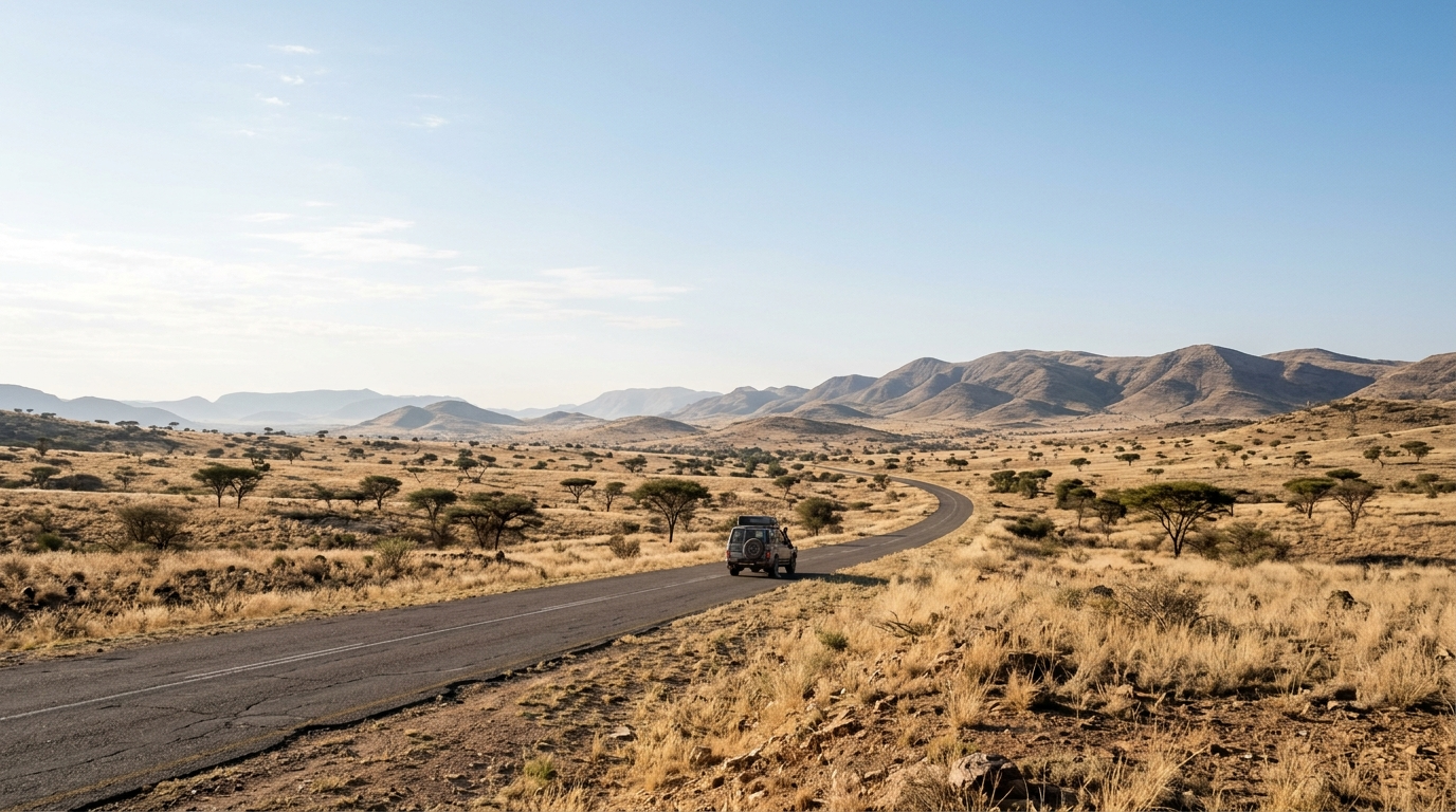 Illustration zum Thema: Flüge Schweiz–Namibia technisch sinnvoll planen
