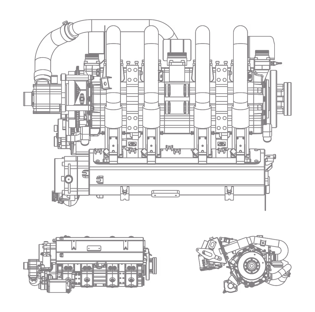 Rotron RT1200-P Engine Dimensions