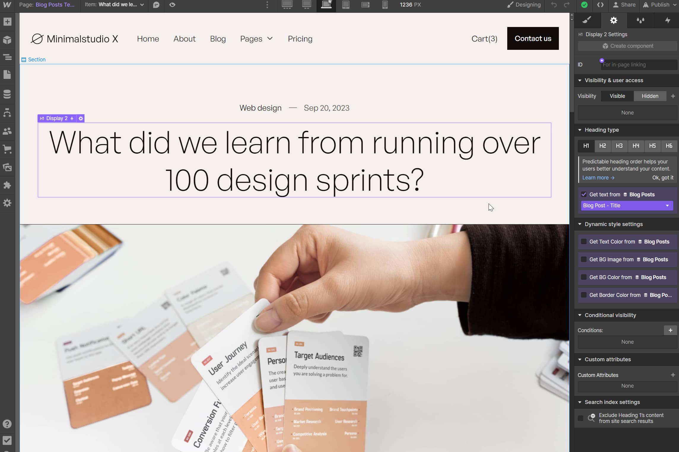 CMS Page - Minimalstudio X Webflow Template