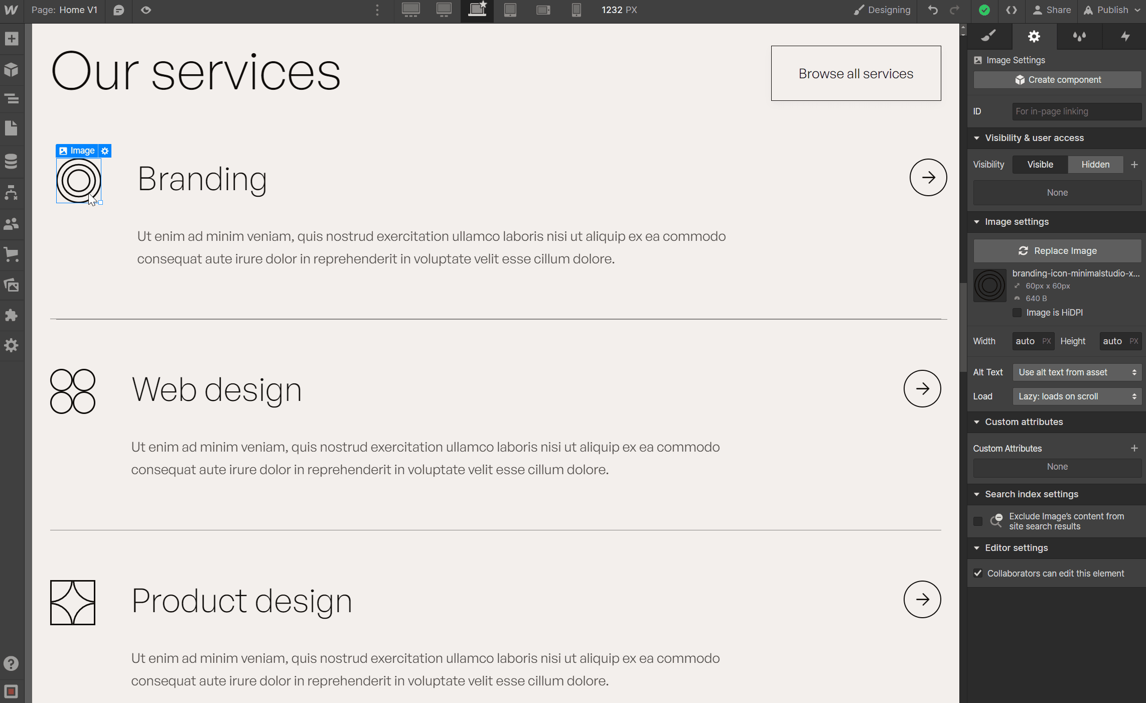 Icons And Graphics - Minimalstudio X Webflow Template