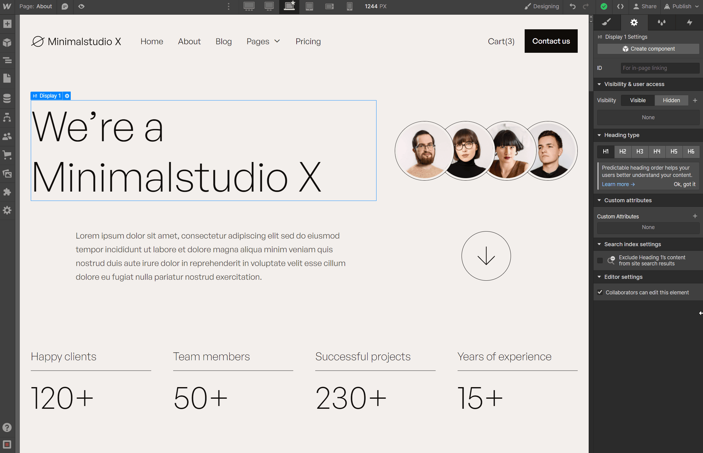Static Content - Minimalstudio X Webflow Template