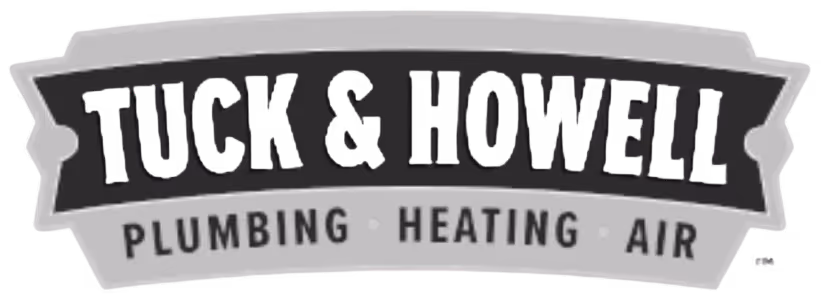 Tuck & Howell logo with text Plumbing, Heating, Air beneath the company name.