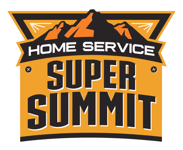 Logo featuring stylized mountain peaks with the text 'Home Service Super Summit' in bold lettering.