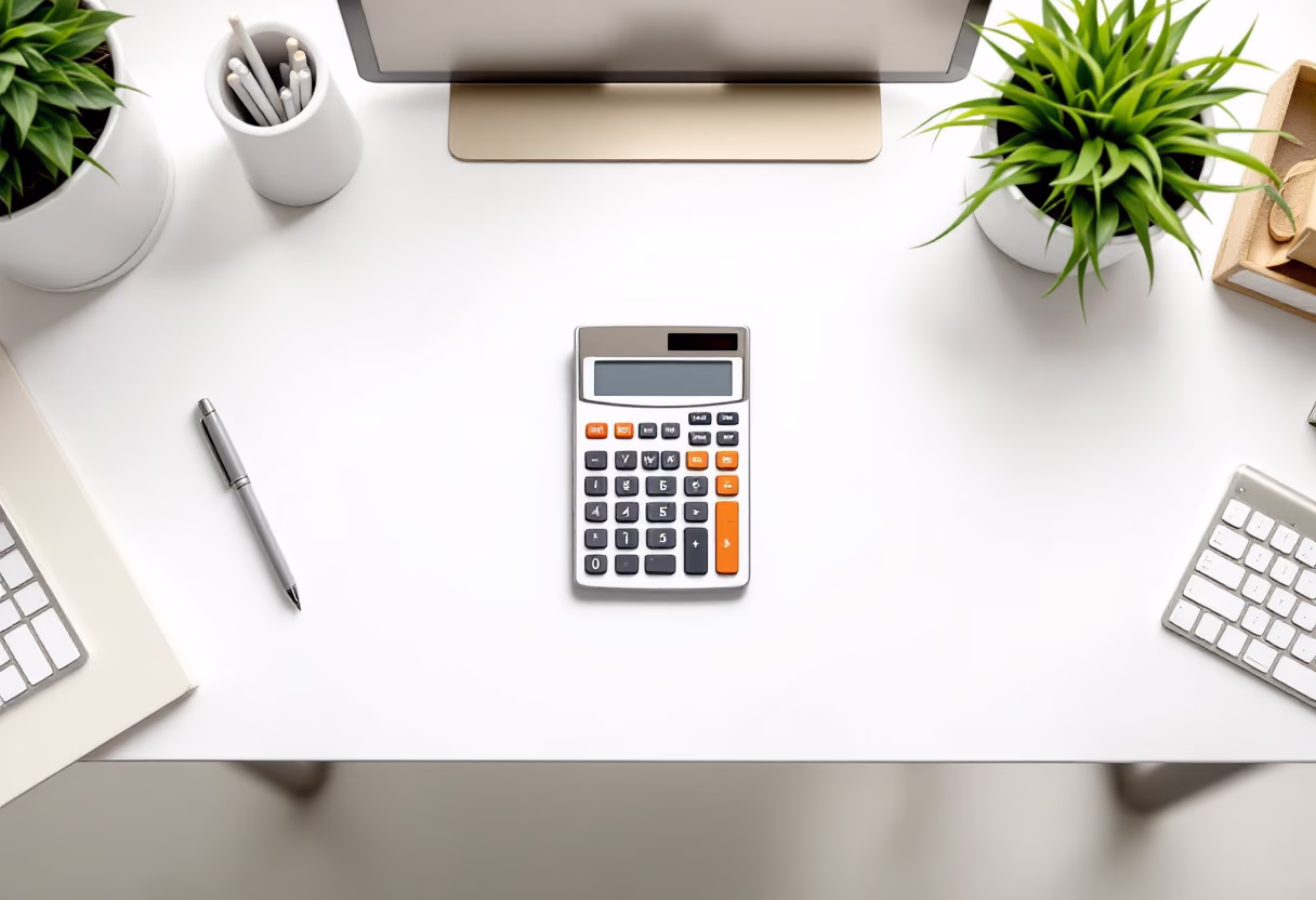 calculator on desk
