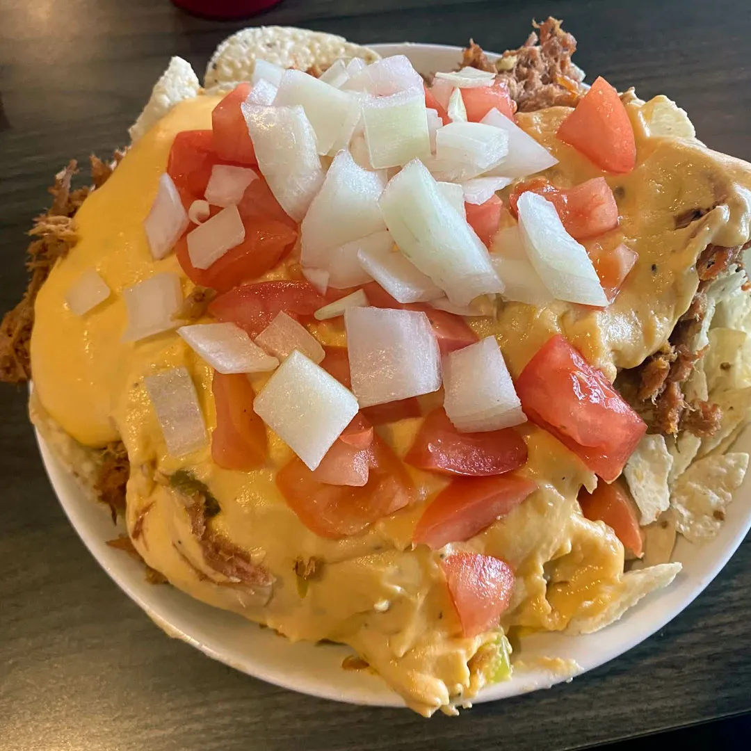 Nachos with pull pork