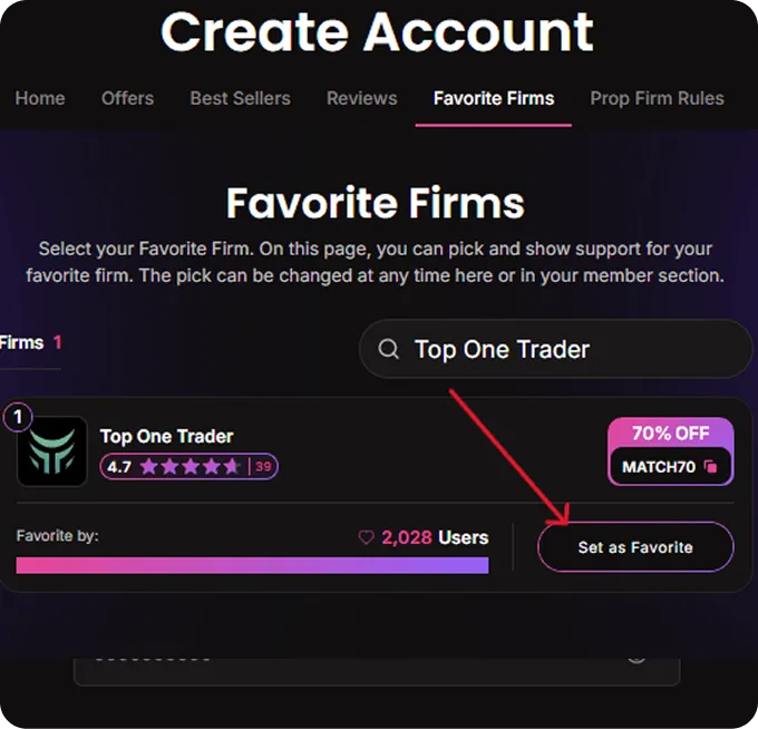 create account instruction