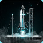 The X-ULTRA rocket on its launch tower
