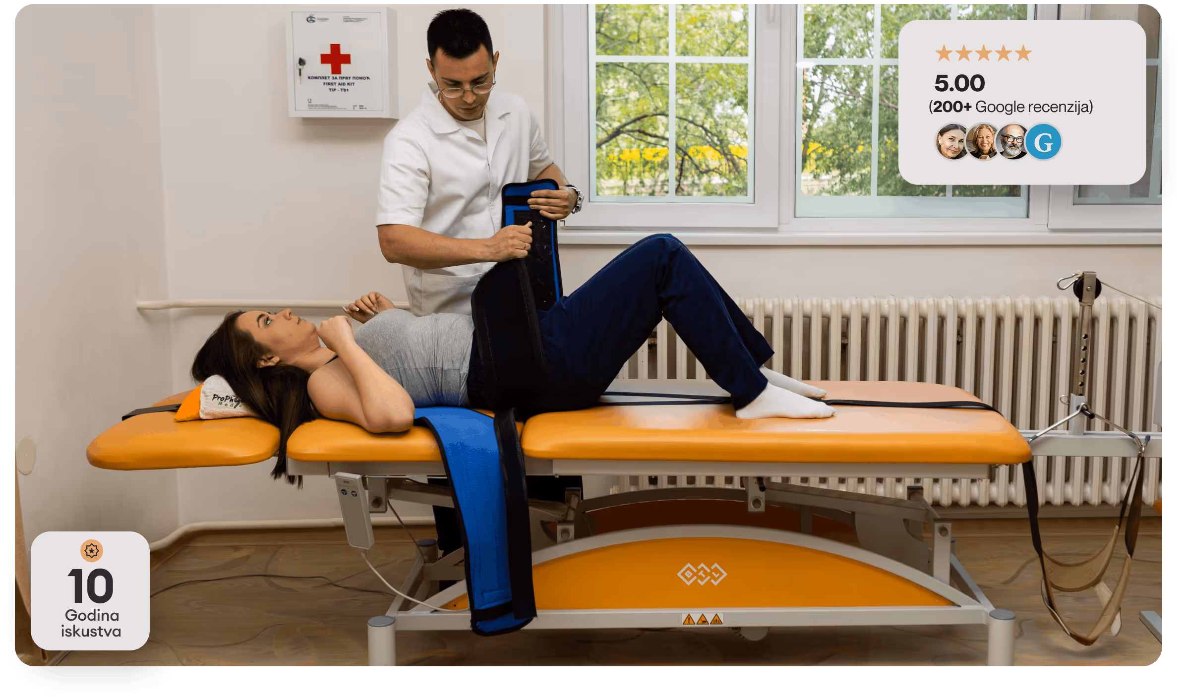 Proces dekompresije kičme u ambulanti Pro Fizio Medic u Zrenjaninu