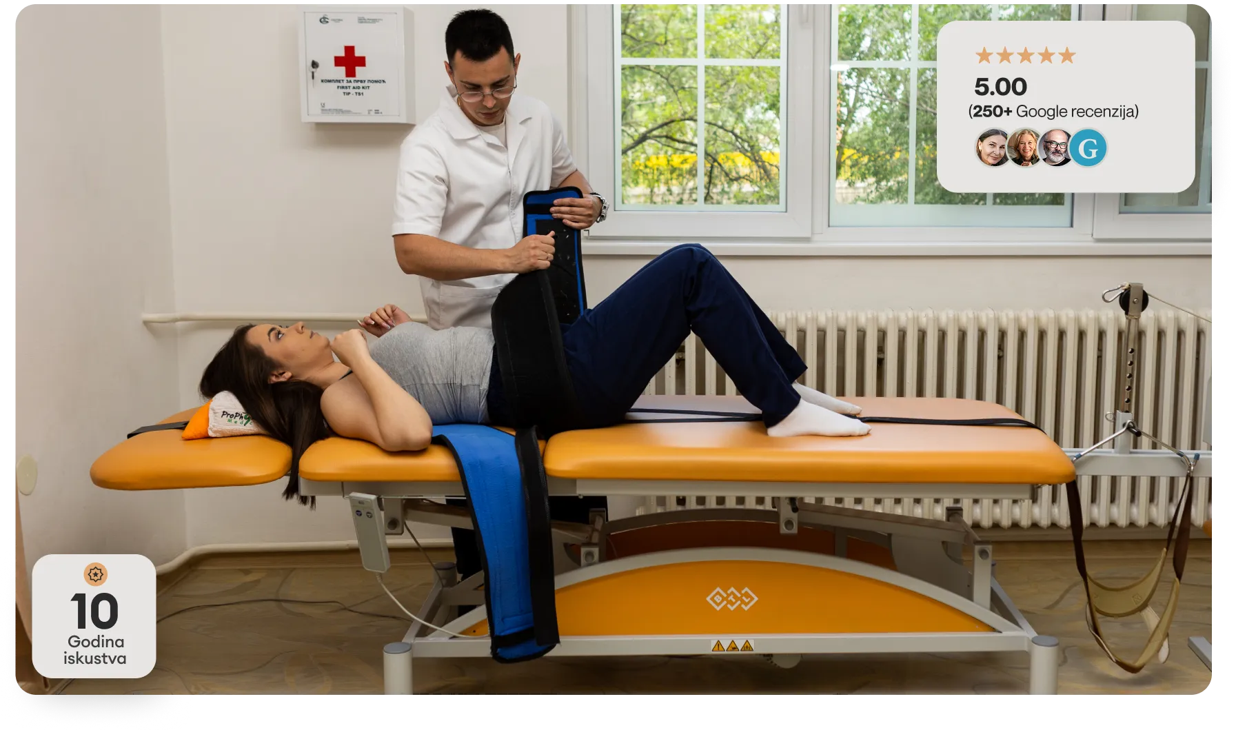 Proces dekompresije kičme u ambulanti Pro Fizio Medic u Zrenjaninu