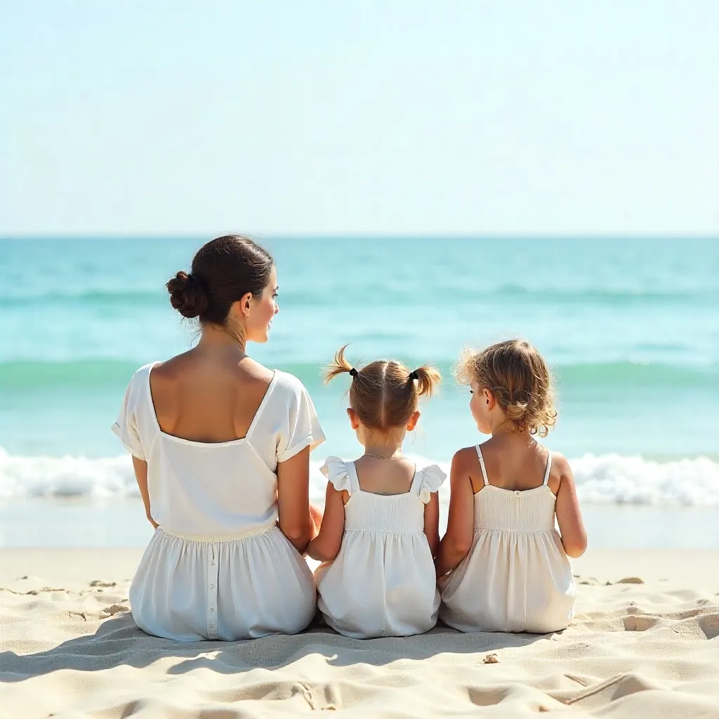 Happy Family on Beach