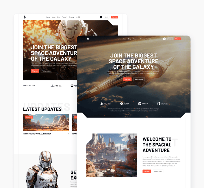 Player X - 22 Web Development Included - Videogame Webflow Template