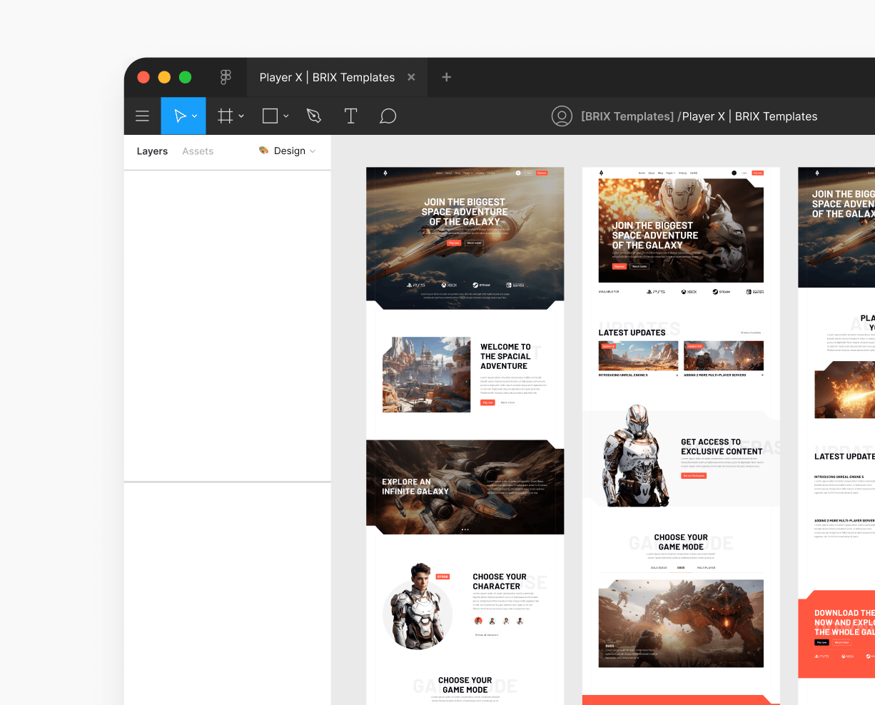 Player X - Figma File Included - Videogame Webflow Template