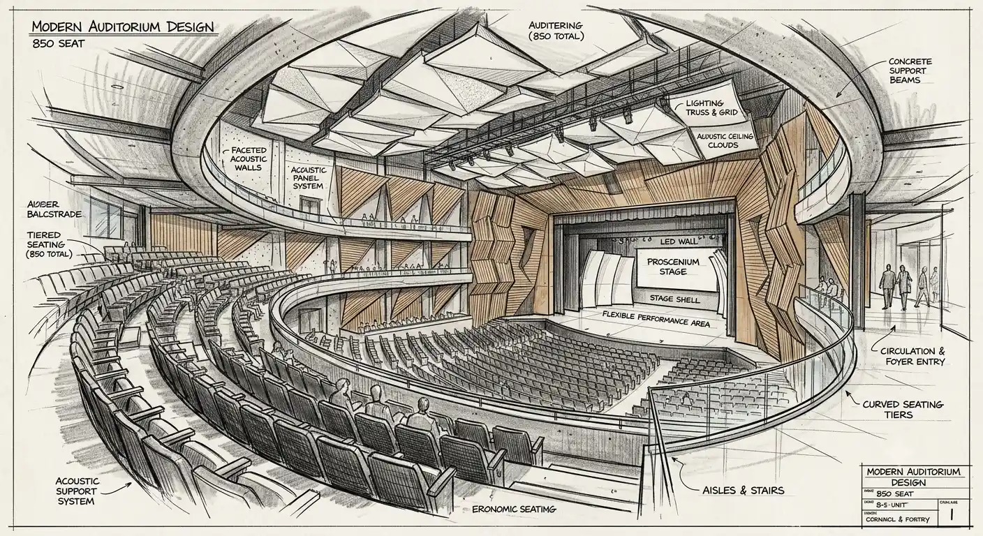 Konferans Salonu Tasarımı: Üstün Akustik Performans Mekânları İçin Kapsamlı Rehber