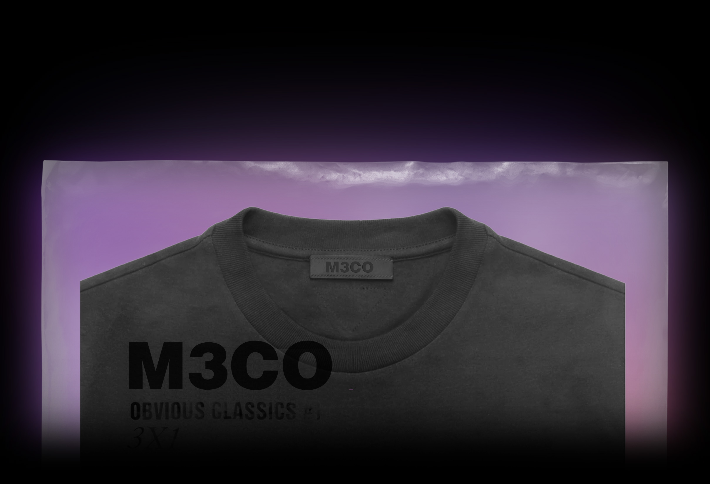 A folded and packed M3 Collective  t-shirt