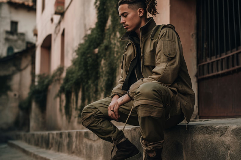 A male models wearing streetwear designed and developed by M3 Collective Atelier