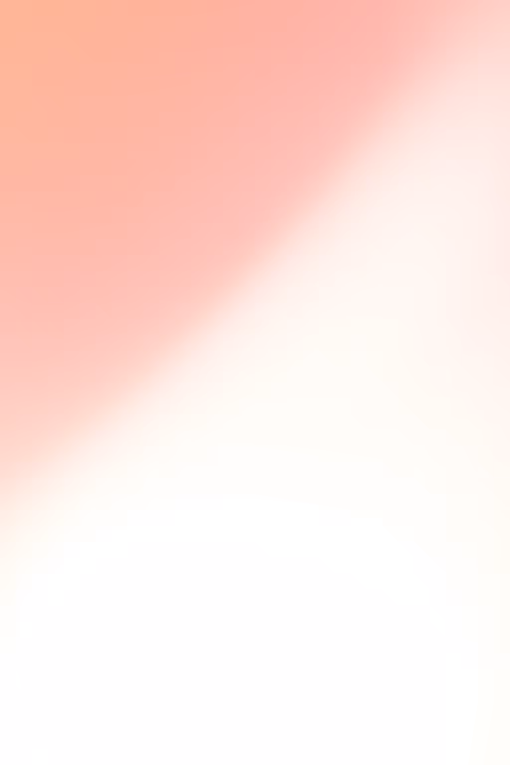 Soft gradient transitioning diagonally from coral pink to off-white.