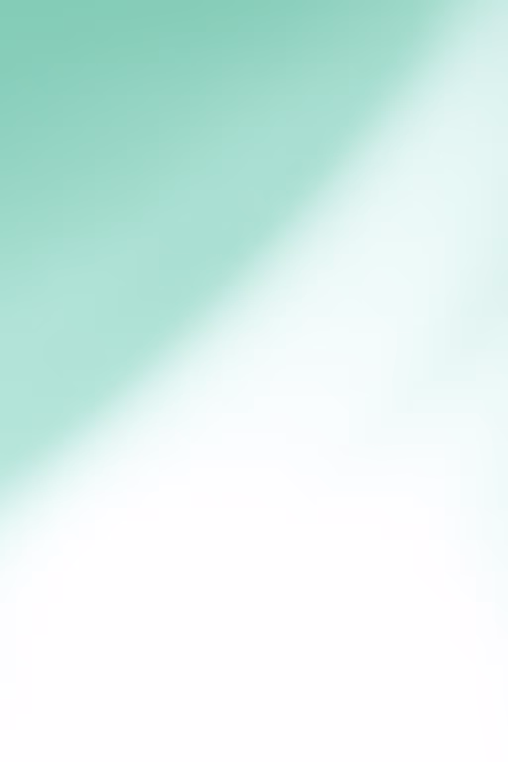 Soft gradient background fading from light green to white.