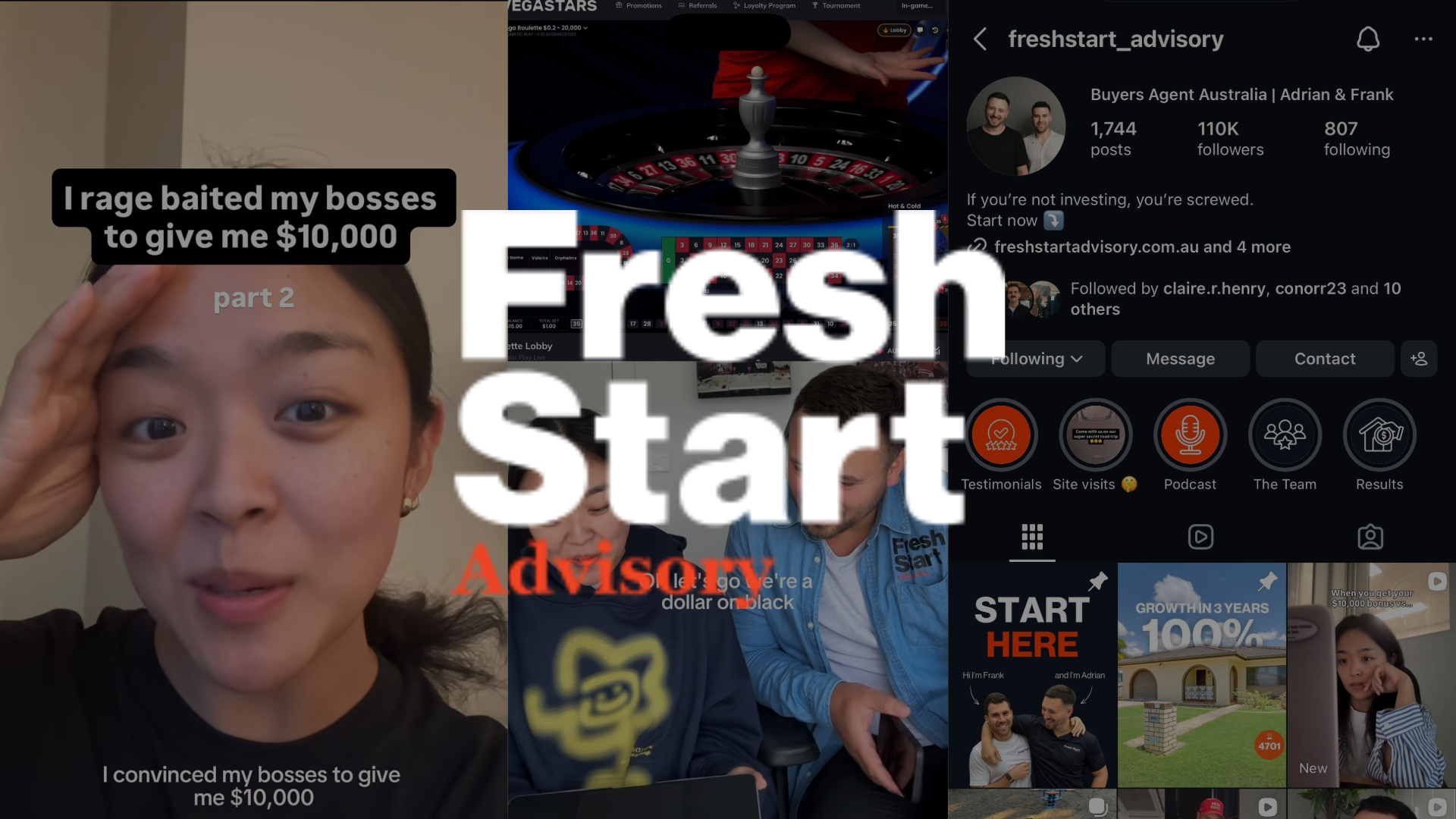 Fresh Start Advisory: 15K to 110K in 20 Days