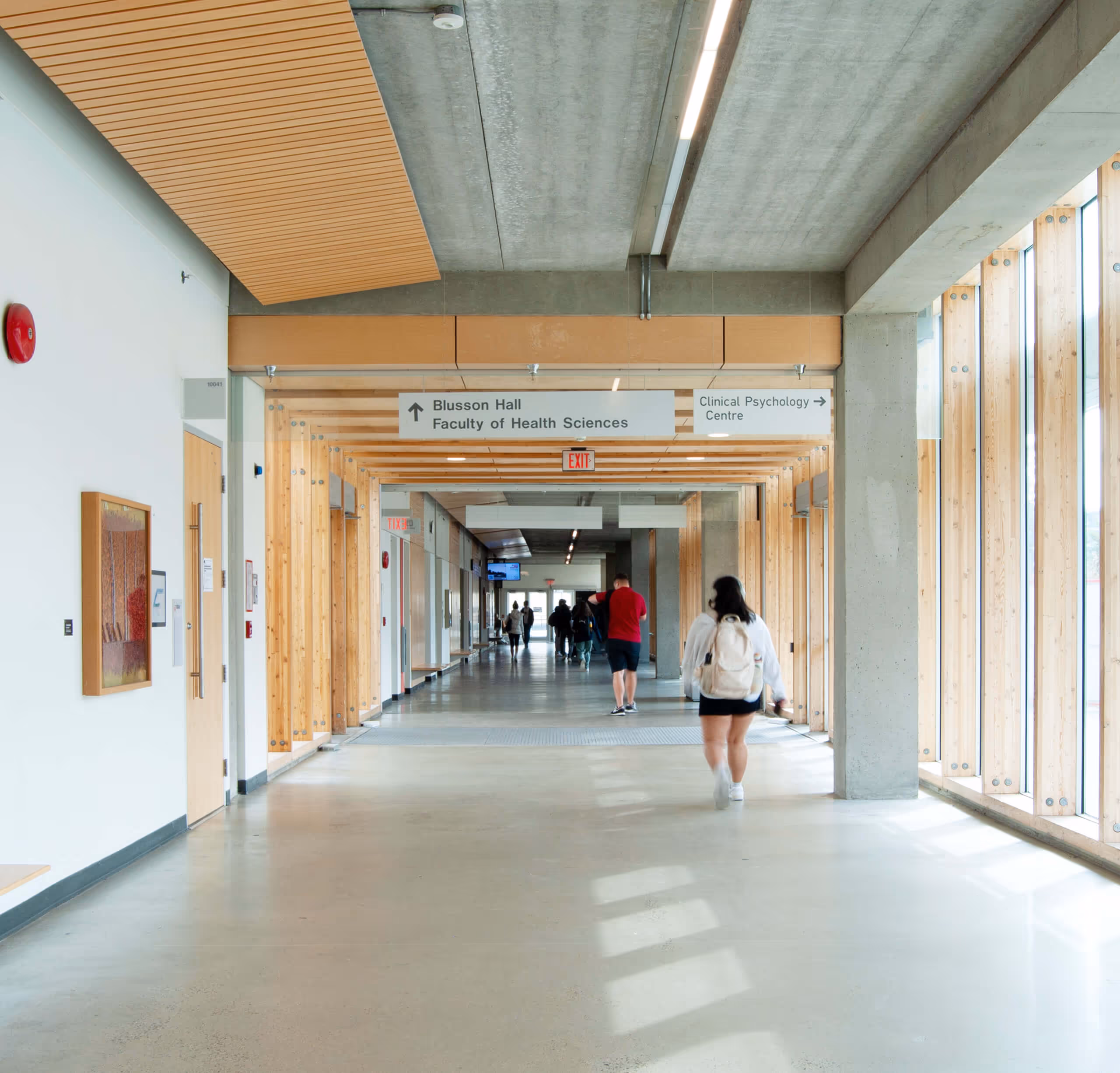 University hall with students inside