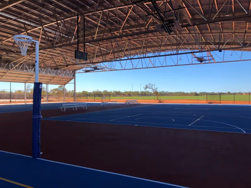 NWSM-built netball courts facility for the Shire of Broome.