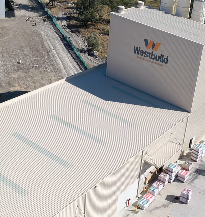 Completed Westbuild Products manufacturing warehouse in the Wangara industrial precinct.